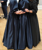 Navy satin teen gowns in 4 sizes