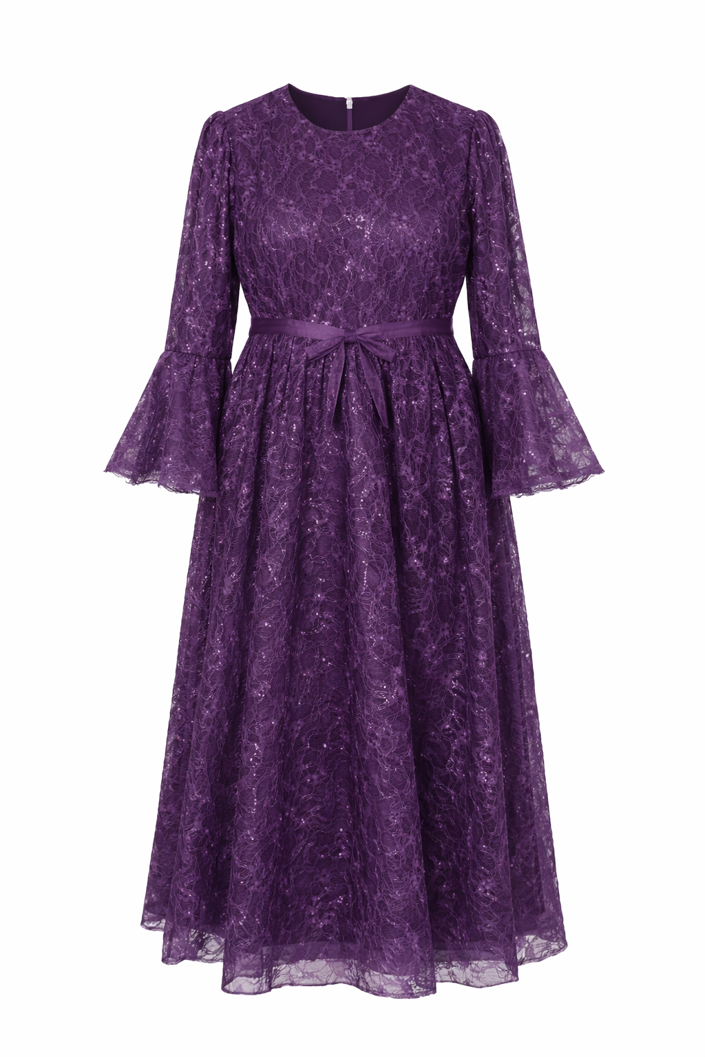 Purple lace gown