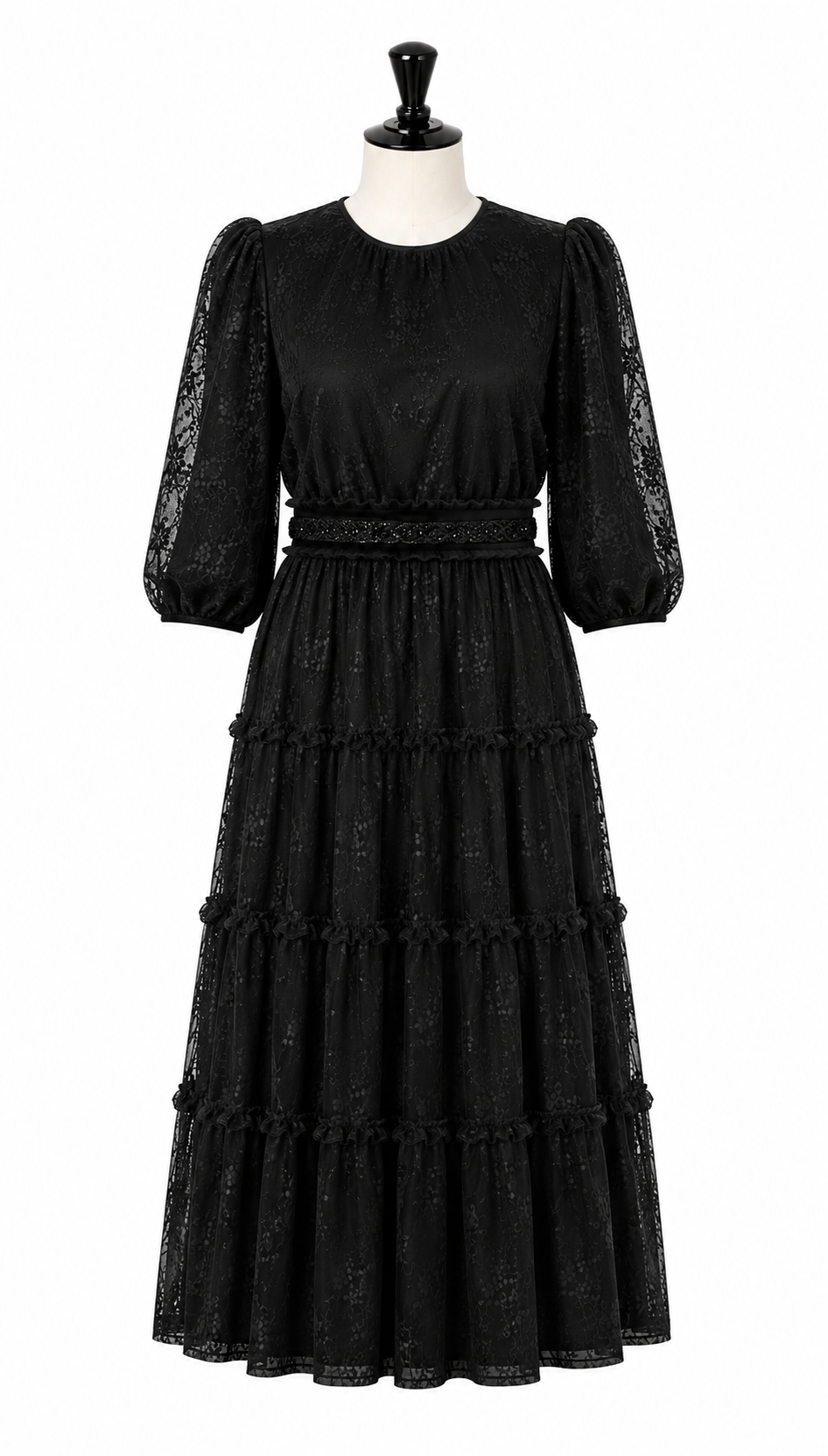 Black midi gown
