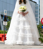 Custom bridal gown size 34/36