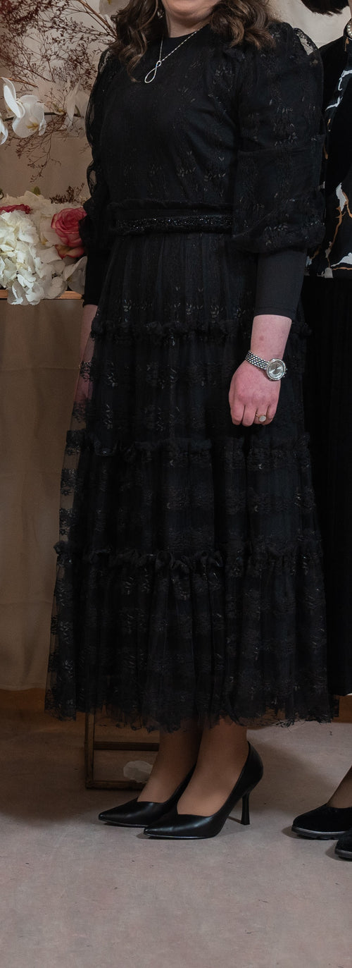Black midi gown