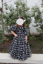 Kids gowns black and white