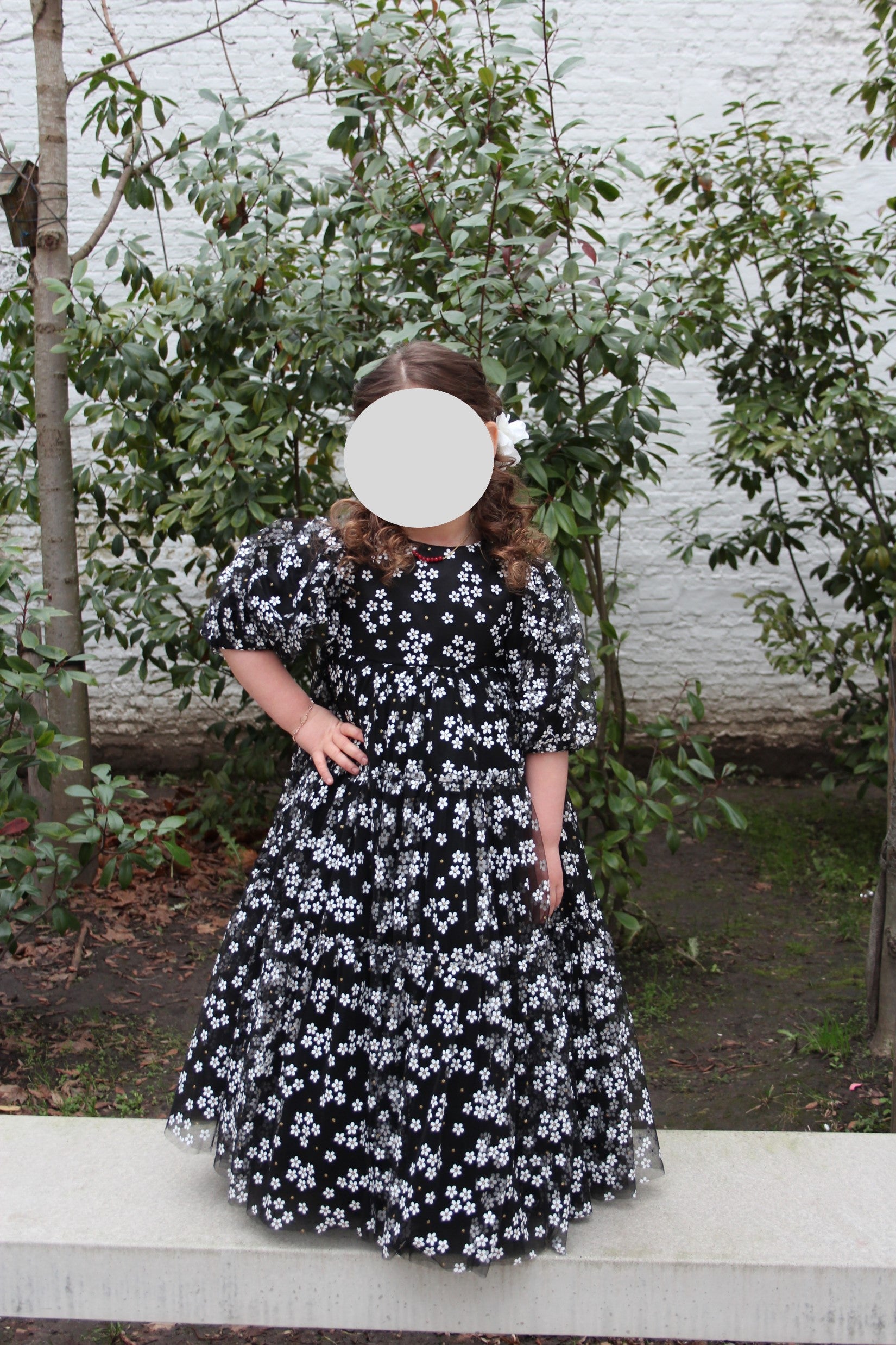Kids gowns black and white