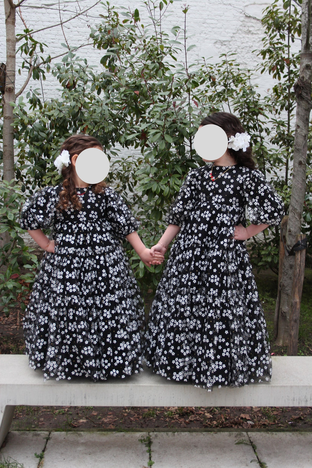 Kids gowns black and white