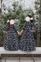 Kids gowns black and white