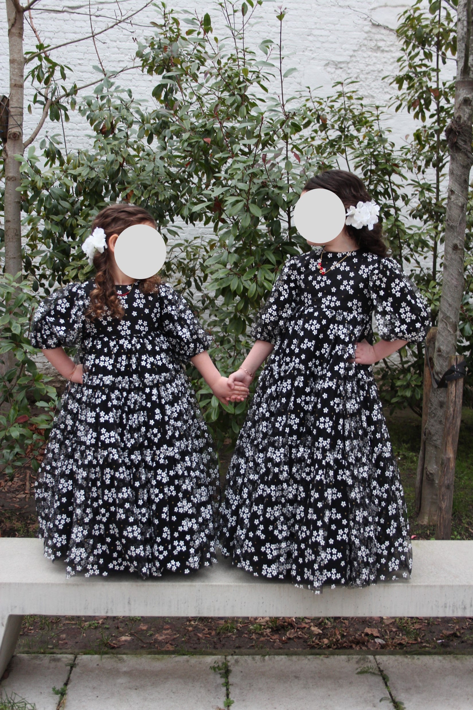 Kids gowns black and white