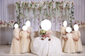 Kids beige tulle gowns